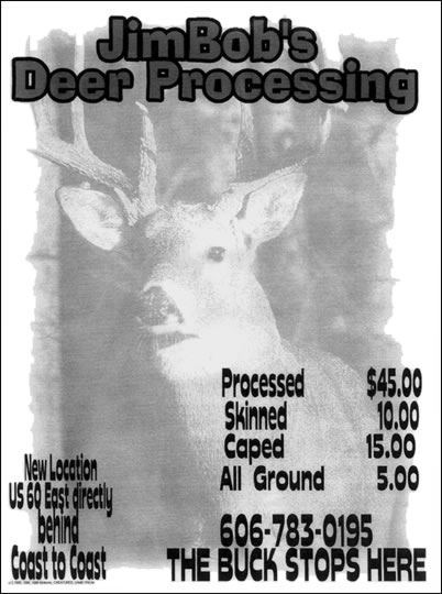 Lisa Country Store - Jim Bob's Deer Processing - Morehead, Kentucky