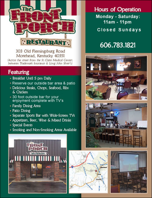 The Front Porch Restaurant - Morehead, KY